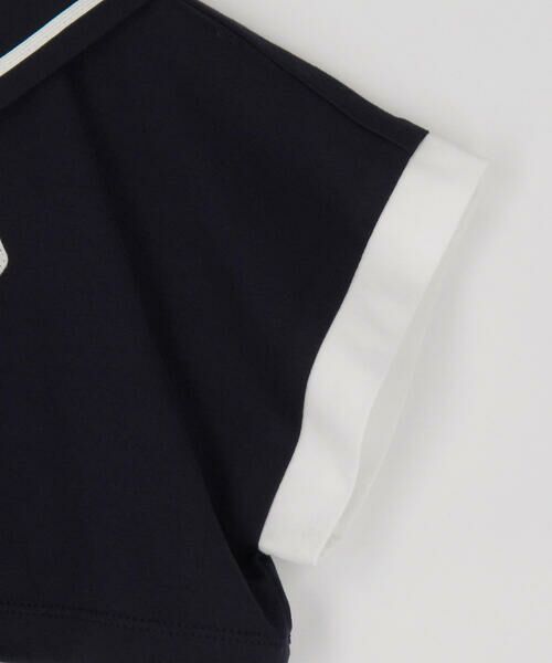 COMME CA FILLE / コムサ・フィユ Tシャツ | 【レイヤード】スムース ショートセーラー 半袖プルオーバーキャミソールセット | 詳細5
