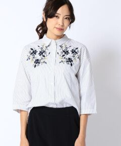 COMME CA ISM / コムサイズム シャツ・ブラウス | 刺繍入りシャツ