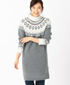 COMME CA ISM / コムサイズム ニット・セーター | フェアアイル柄ニットワンピース