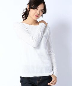 COMME CA ISM / コムサイズム ニット・セーター | ワイドリブ・ボートネックプルオーバー