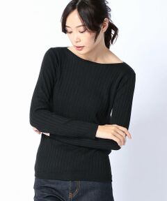 COMME CA ISM / コムサイズム ニット・セーター | ワイドリブ・ボートネックプルオーバー