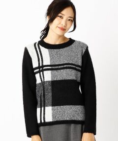 COMME CA ISM / コムサイズム ニット・セーター | 格子柄プルオーバー