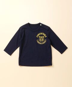 カレッジ風プリント長袖Ｔシャツ