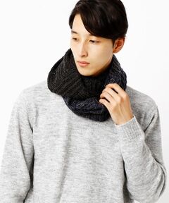 COMME CA ISM / コムサイズム マフラー・ショール・スヌード・ストール | バイカラーガーター柄リンクススヌード