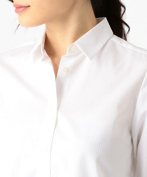 COMME CA ISM / コムサイズム シャツ・ブラウス | ドビー織りのホワイトシャツ | 詳細5