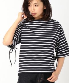 袖ドロスト ボーダーＴシャツ