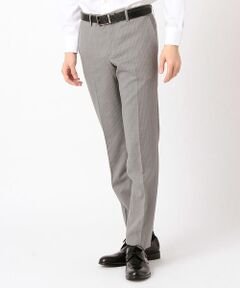 COMME CA ISM / コムサイズム セットアップ | シャイニーストライプストレッチ　スーツパンツ