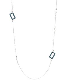 COMME CA ISM / コムサイズム ネックレス・ペンダント・チョーカー | スクエアパーツ×チェーンロングネックレス