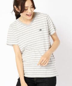 〔ＯＮＩＧＩＲＩ〕【ユニセックス】ボーダーＶネックＴシャツ