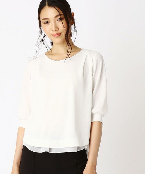 COMME CA ISM / コムサイズム シャツ・ブラウス | 袖コンシャス きれいめカットソー | 詳細1