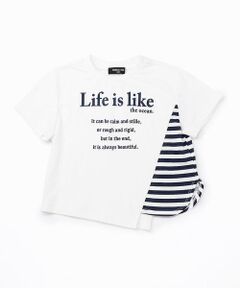 ビッグシルエット　ボーダー使い　Ｔシャツ