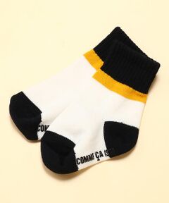 COMME CA ISM / コムサイズム ソックス | スポーツテイスト ライン入り クルーソックス