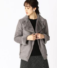 COMME CA ISM / コムサイズム レザーブルゾン・ジャケット | ライダース　フェイクムートンブルゾン