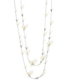 COMME CA ISM / コムサイズム ネックレス・ペンダント・チョーカー | コットンパール２連ネックレス