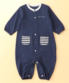 COMME CA ISM / コムサイズム ロンパース | 羽根刺繍　長袖ツーウェイオール