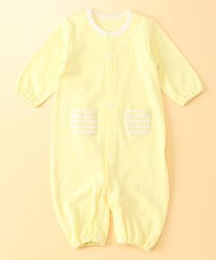 COMME CA ISM / コムサイズム ロンパース | 羽根刺繍　長袖ツーウェイオール