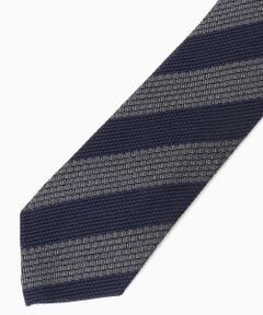 COMME CA ISM / コムサイズム ネクタイ | 《ウールフレスコ》 ２段ストライプ ネクタイ