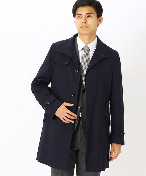 【ビジネス対応】スタンドカラー コート