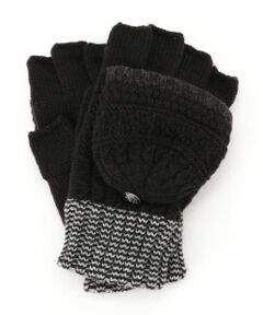 COMME CA ISM / コムサイズム 手袋 | リンクス編みフード付きニットグローブ