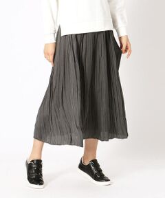 COMME CA ISM / コムサイズム ミニ・ひざ丈スカート | クラッシュ プリーツスカート
