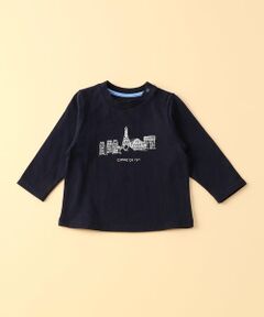 COMME CA ISM / コムサイズム ベビー・キッズウエア | 【キッズ・ベビーおそろいアイテム】 刺繍風プリント　長袖Ｔシャツ