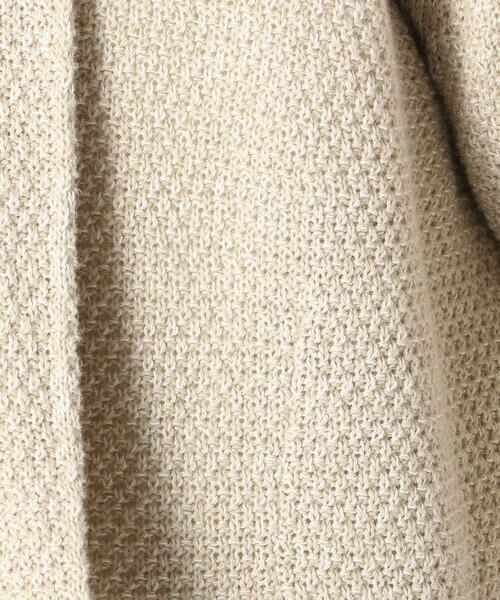 《リネンコットン》鹿の子編み ニットジャケット