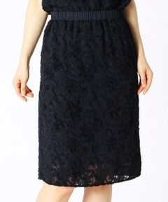 COMME CA ISM / コムサイズム ミニ・ひざ丈スカート | ジャカード シフォンスカート