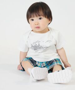 【キッズ・ベビーおそろいアイテム】刺繍風プリント 半袖 Ｔシャツ