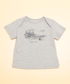 【キッズ・ベビーおそろいアイテム】刺繍風プリント 半袖 Ｔシャツ