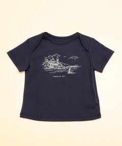 【キッズ・ベビーおそろいアイテム】刺繍風プリント 半袖 Ｔシャツ