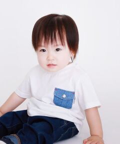 COMME CA ISM / コムサイズム ベビー・キッズウエア | デニムポケット付き　Ｔシャツ