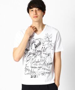 ＜吸水速乾機能＞ プリント Ｖネック Ｔシャツ