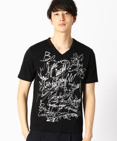 ＜吸水速乾機能＞ プリント Ｖネック Ｔシャツ