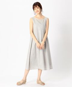 【一部店舗限定】 リネン ノースリーブワンピース アッパッパ