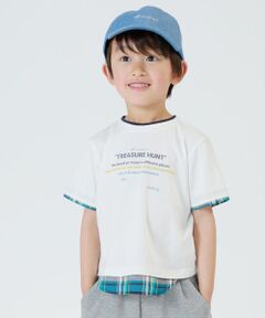 【キッズ・ベビーおそろいアイテム】マドラスチェック使い Ｔシャツ