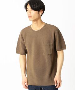 和紙ガーター編み ニットＴシャツ