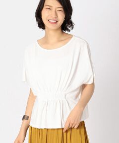 COMME CA ISM / コムサイズム カットソー | 《ドライタッチ》2way フロントギャザー カットソー