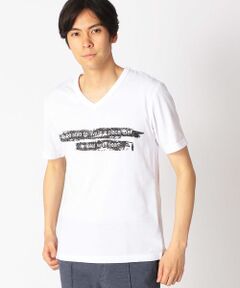 ＜吸水速乾機能＞ プリント Vネック Ｔシャツ