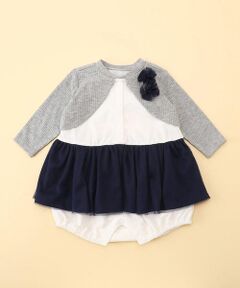 COMME CA ISM / コムサイズム ベビー・キッズグッズ | カーディガン・チュールスカート ドッキングデザイン カバーオール(70サイズ)