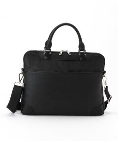 COMME CA ISM / コムサイズム ビジネスバッグ | 【サフィアーノ 型押し】ビジネス 通勤 フェイクレザー ブリーフケース