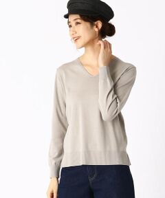 COMME CA ISM / コムサイズム ニット・セーター | 《ウォッシャブル/コットン》ニット Ｖネックプルオーバー