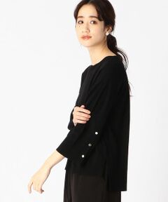 COMME CA ISM / コムサイズム ニット・セーター | ワイドスリーブ ニットプルオーバー 袖ボタン