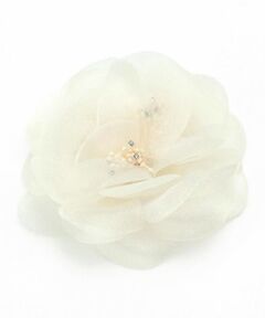 COMME CA ISM / コムサイズム ブローチ・コサージュ | 《 2WAY 》オーガンジーフラワーコサージュ