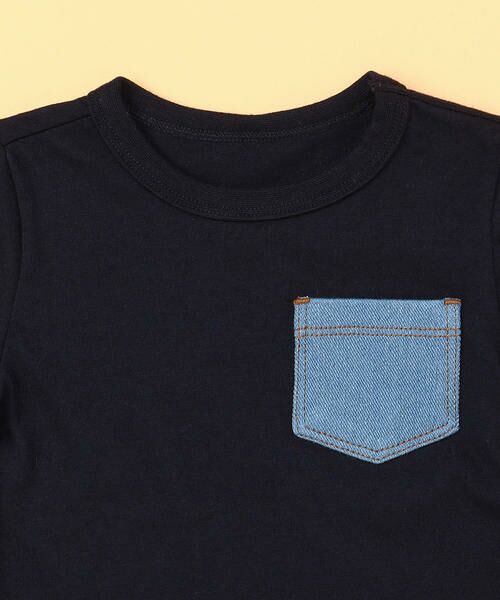 COMME CA ISM / コムサイズム Tシャツ | デニムポケット付き　半袖Tシャツ(80・90サイズ) | 詳細3