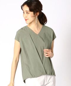 COMME CA ISM / コムサイズム シャツ・ブラウス | 《リネンライク》 タックブラウス