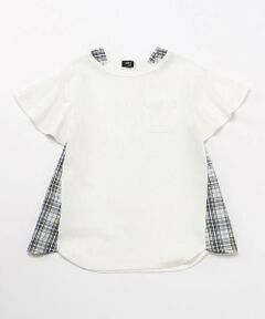 COMME CA ISM / コムサイズム チュニック | チェック使い　半袖チュニック