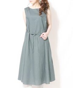 COMME CA ISM / コムサイズム ミニ丈・ひざ丈ワンピース | 【一部店舗限定】 リネン ノースリーブ ワンピース アッパッパ