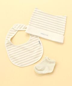 COMME CA ISM / コムサイズム スタイ・ビブ | ニットキャップ・スタイ・ソックスが入ったギフトセット