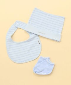 COMME CA ISM / コムサイズム スタイ・ビブ | ニットキャップ・スタイ・ソックスが入ったギフトセット