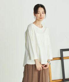 異素材切り替え ポケット Tシャツ